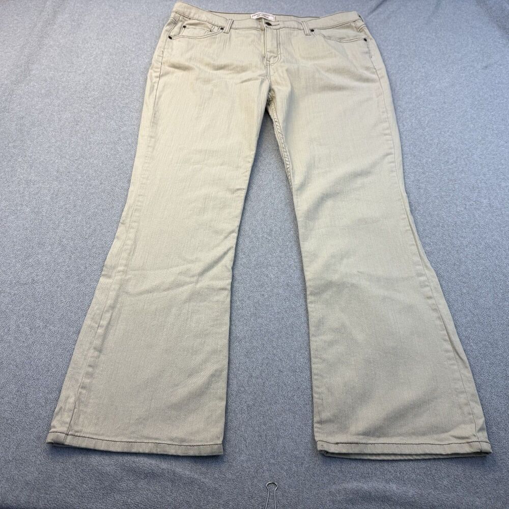 Levis Jeans Womens 18 Medium Beige Stretch Bootcut High Rise 5 Pocket
